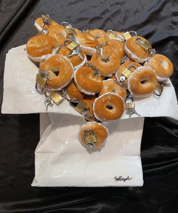 Bagels & Locks, original pop art by Tom Pergola Fine Art, Los Angeles pop artist and the King of Pop Art