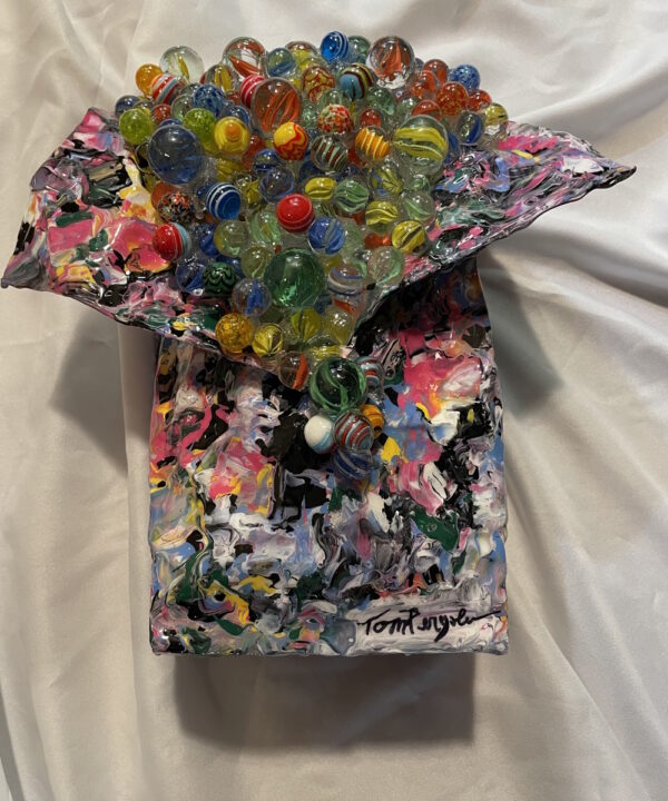 Losing My Marbles detail view by Tom Pergola Fine Art, Los Angeles pop artist, the King of Pop Art