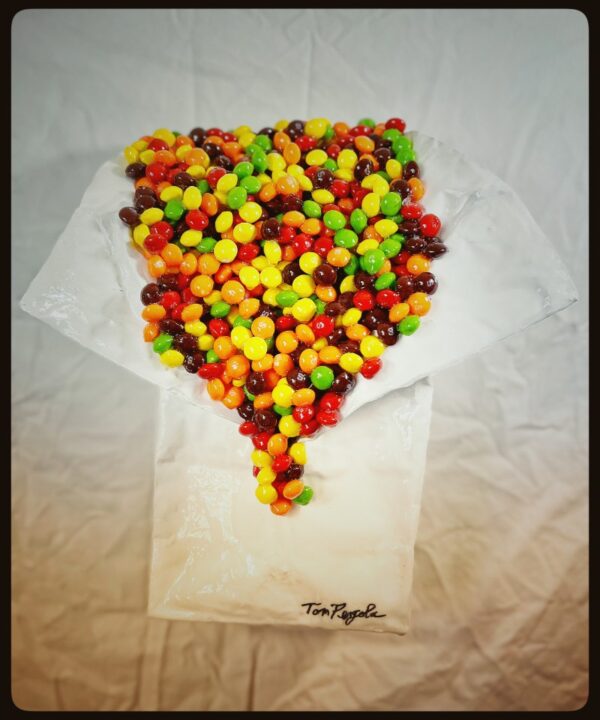Skittles detail view by Tom Pergola Fine Art, Los Angeles pop artist, the King of Pop Art