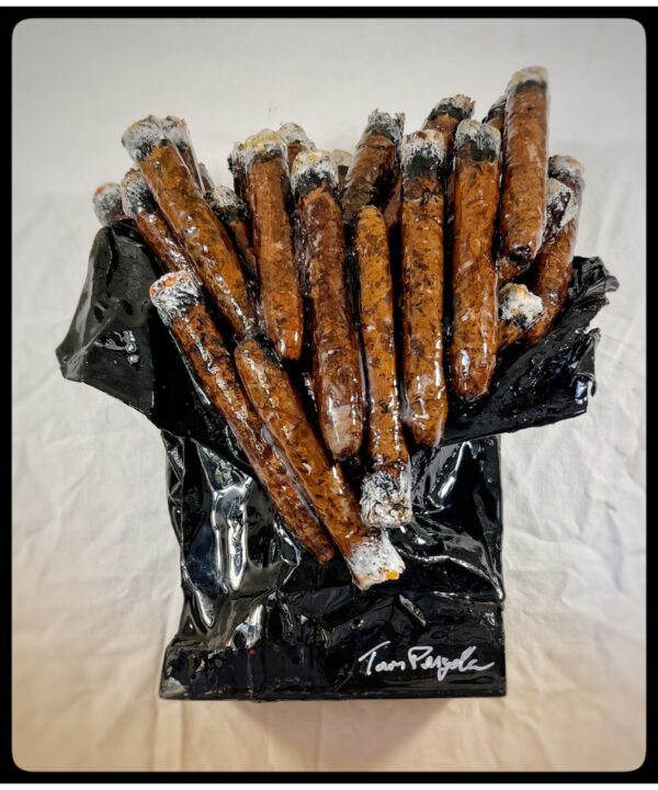 Have A Cigar detail view by Tom Pergola Fine Art, Los Angeles pop artist, the King of Pop Art