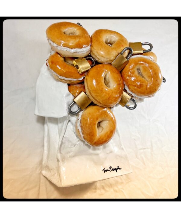 Bagels & Locks artwork by Los Angeles pop artist Tom Pergola Fine Art, the King of Pop Art