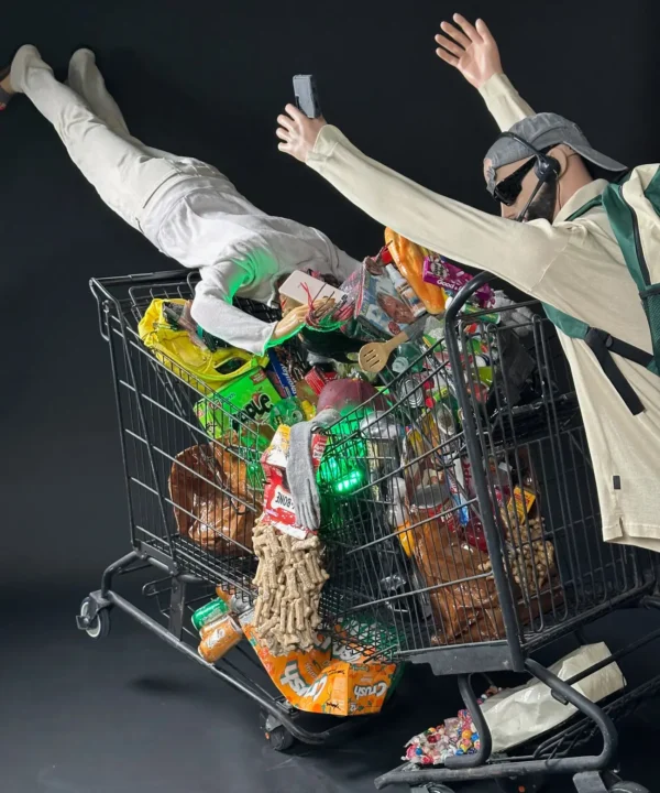 Distracted Shoppers, original pop art by Tom Pergola Fine Art, Los Angeles pop artist and the King of Pop Art