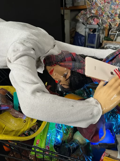 Distracted Shopper woman close up