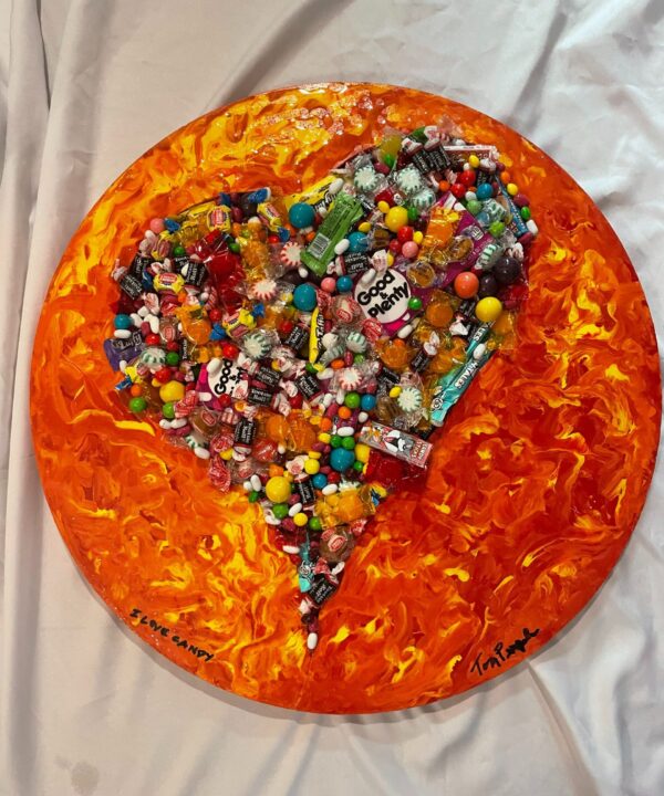 I Love Candy, original pop art by Tom Pergola Fine Art, Los Angeles pop artist and the King of Pop Art