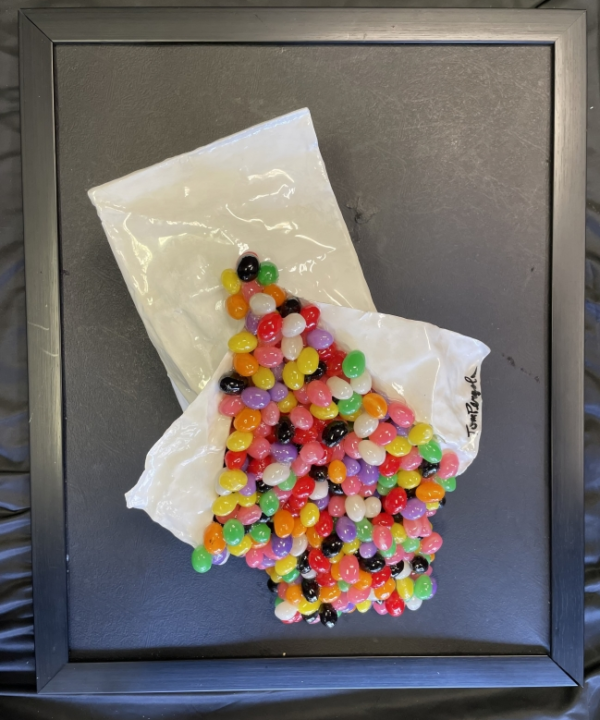 Jelly Beans Framed by Tom Pergola Fine Art, Los Angeles pop artist, the King of Pop Art