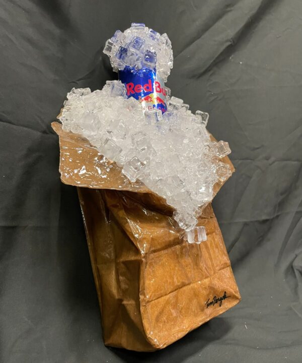 Red Bull On Ice, original pop art by Tom Pergola Fine Art, Los Angeles pop artist and the King of Pop Art