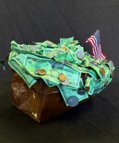 Bag O' Money tom pergola fine art resin coated artwork back