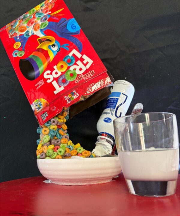 Froot Loops & Milk detail view by Tom Pergola Fine Art, Los Angeles pop artist, the King of Pop Art