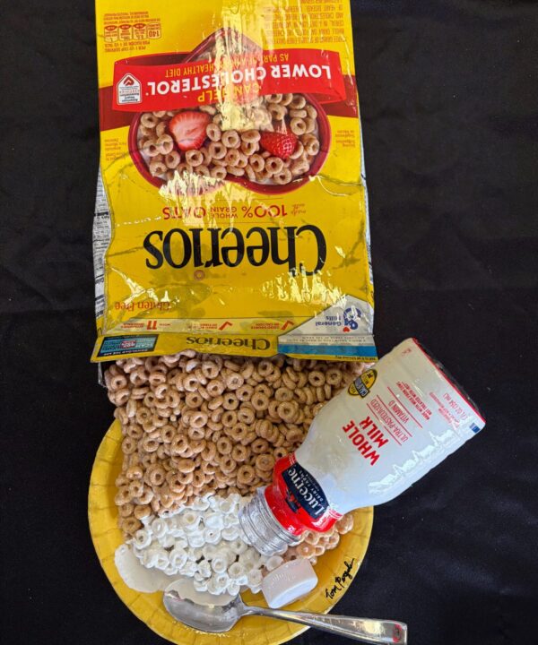 Cheerios With Milk detail view by Tom Pergola Fine Art, Los Angeles pop artist, the King of Pop Art