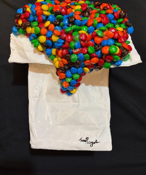 M&Ms detail view by Tom Pergola Fine Art, Los Angeles pop artist, the King of Pop Art
