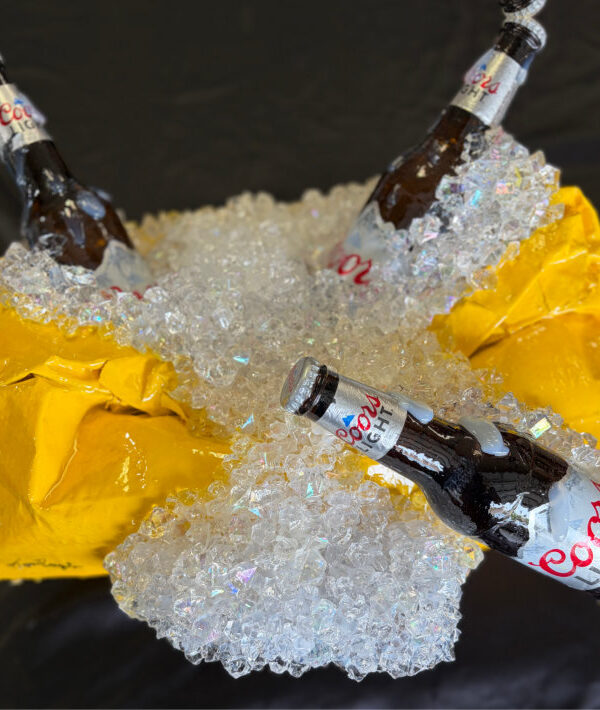 Ice Cold Beer detail view by Tom Pergola Fine Art, Los Angeles pop artist, the King of Pop Art