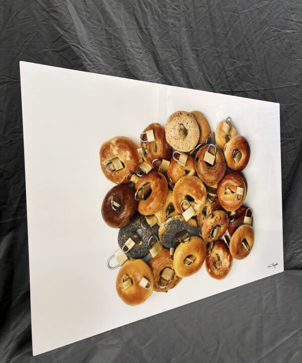 Bagels & Locks detail view by Tom Pergola Fine Art, Los Angeles pop artist, the King of Pop Art
