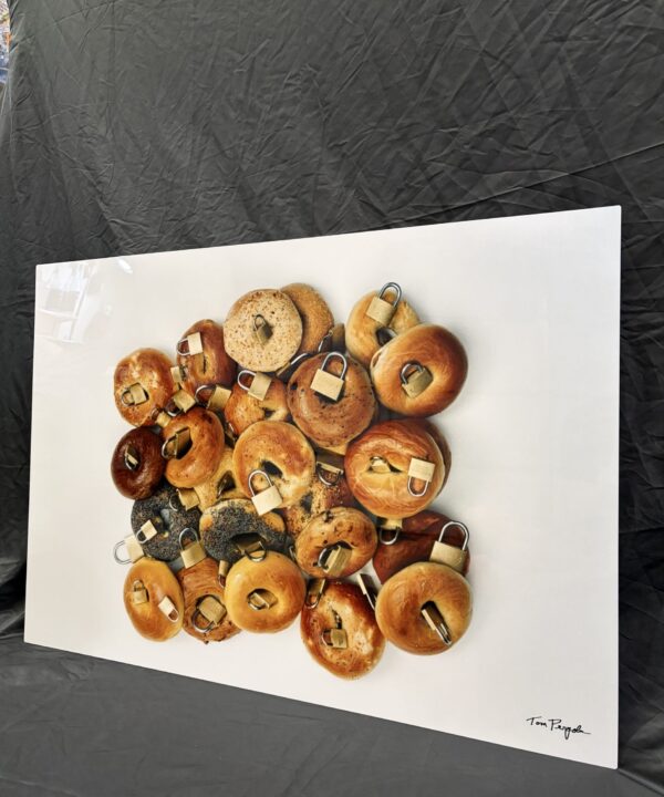 Bagels & Locks, original pop art by Tom Pergola Fine Art, Los Angeles pop artist and the King of Pop Art