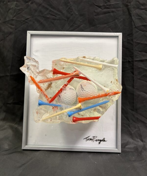 Golf In Ice detail view by Tom Pergola Fine Art, Los Angeles pop artist, the King of Pop Art