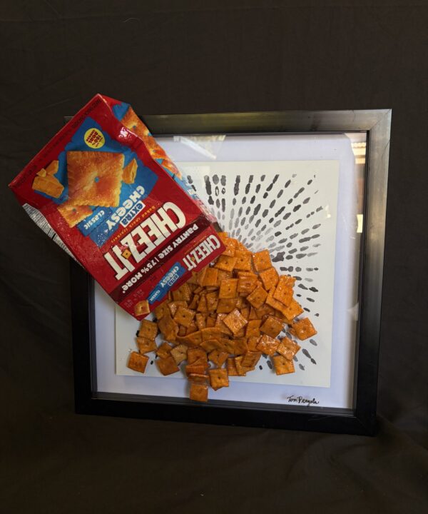 Cheez-It Mess, original pop art by Tom Pergola Fine Art, Los Angeles pop artist and the King of Pop Art
