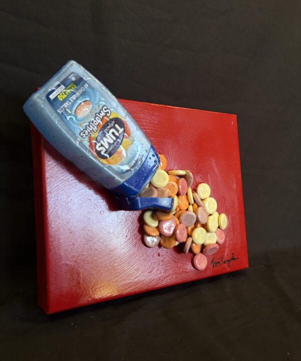 Tums Spill, original pop art by Tom Pergola Fine Art, Los Angeles pop artist and the King of Pop Art