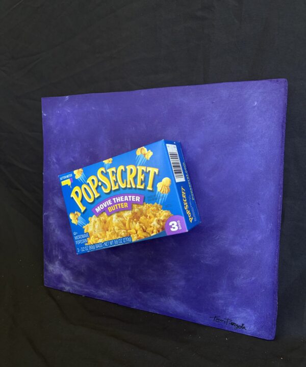 Pop Secret detail view by Tom Pergola Fine Art, Los Angeles pop artist, the King of Pop Art
