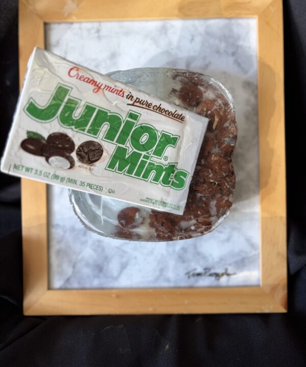 Junior Mints In Ice detail view by Tom Pergola Fine Art, Los Angeles pop artist, the King of Pop Art
