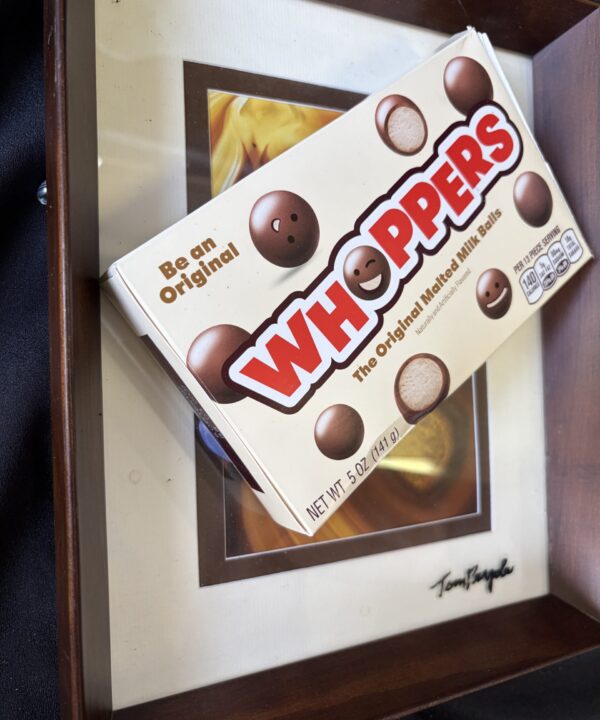 Whoppers, Assemblage Plastique pop art by Los Angeles pop artist Tom Pergola