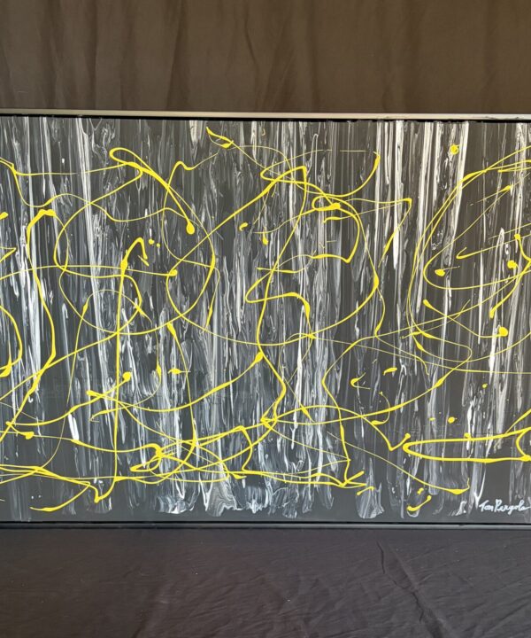 Squiggly Yellow Lines by Los Angeles pop artist Tom Pergola