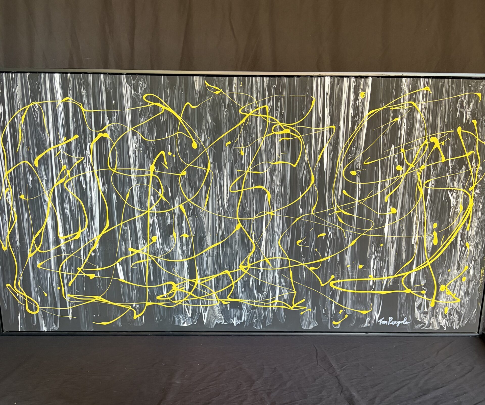 Squiggly Yellow Lines by Los Angeles pop artist Tom Pergola