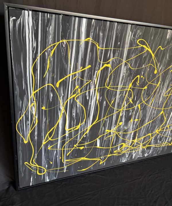 Squiggly Yellow Lines by Los Angeles pop artist Tom Pergola