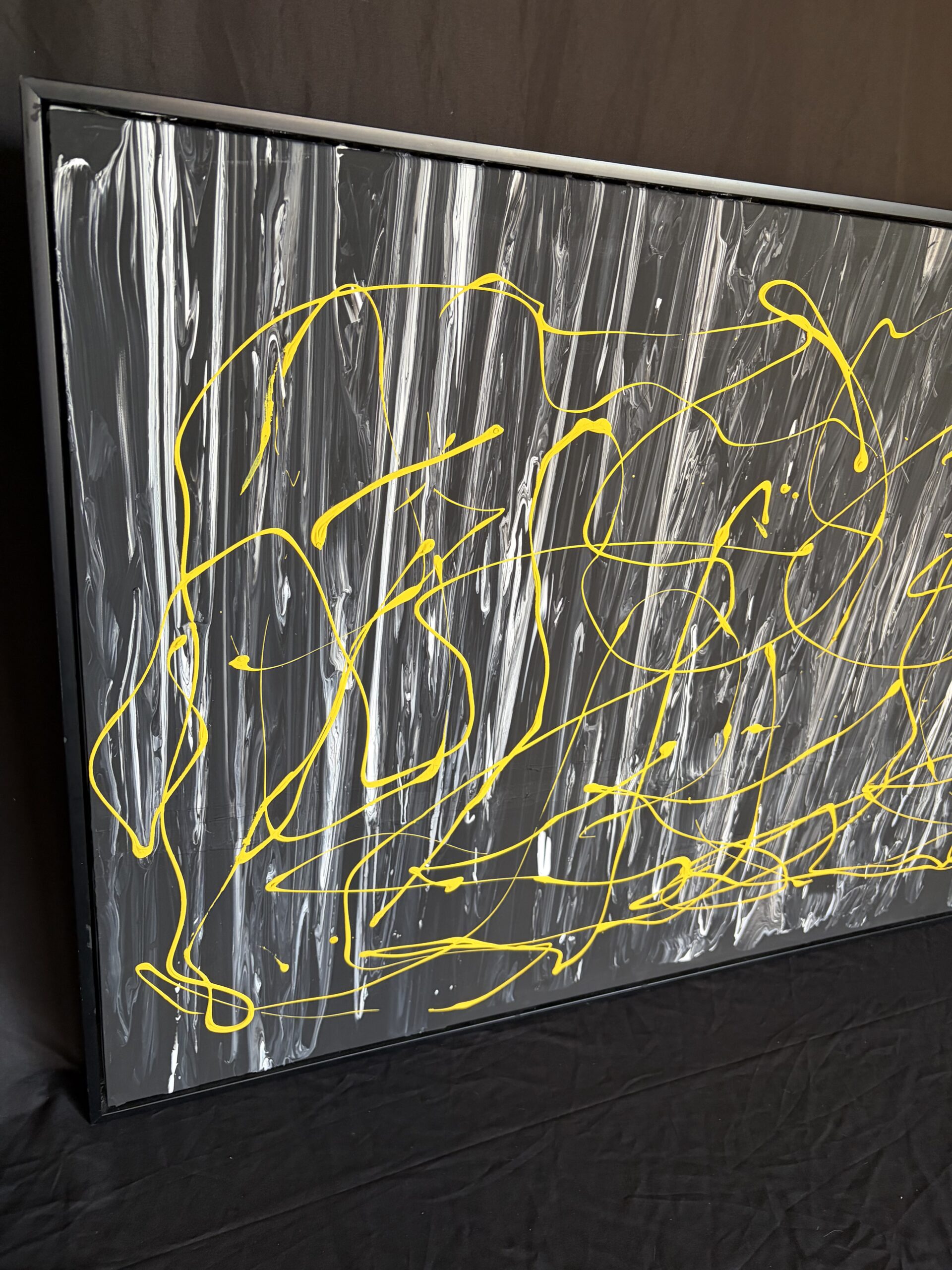 Squiggly Yellow Lines by Los Angeles pop artist Tom Pergola