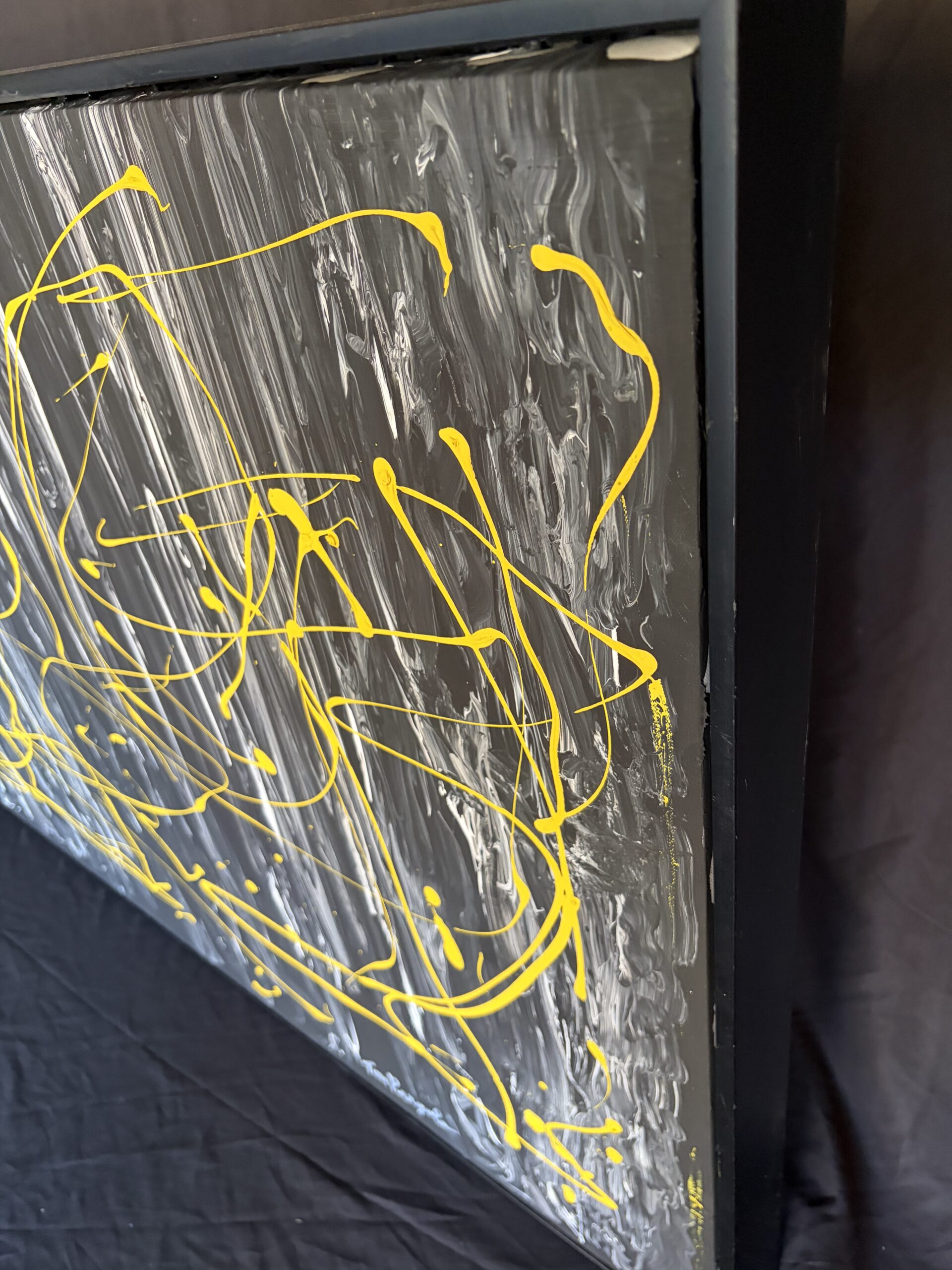 Squiggly Yellow Lines by Los Angeles pop artist Tom Pergola